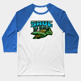 SAVE THE TURTLES Baseball T-Shirt